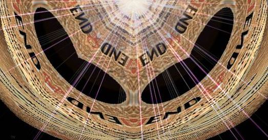 Top frame to _Bushed Out_ - a graphic poem by T Newfields