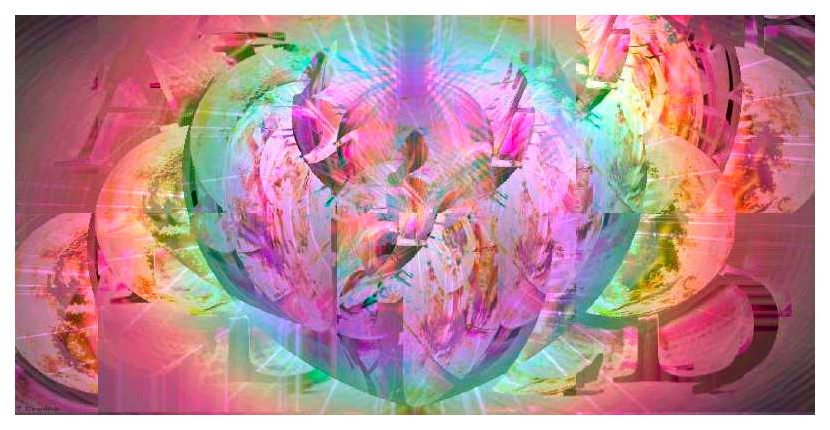 Heart Shards / Coeur Criqu&eacute; / Coraz�n Agrietado / Gespaltenen Herz / Wareta Kokoro - an art work by T Newfields created in Nov. 2001