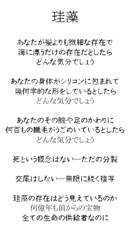「軽装」T ニューフィールーズよりの詩と絵 (訳：吉田典子)